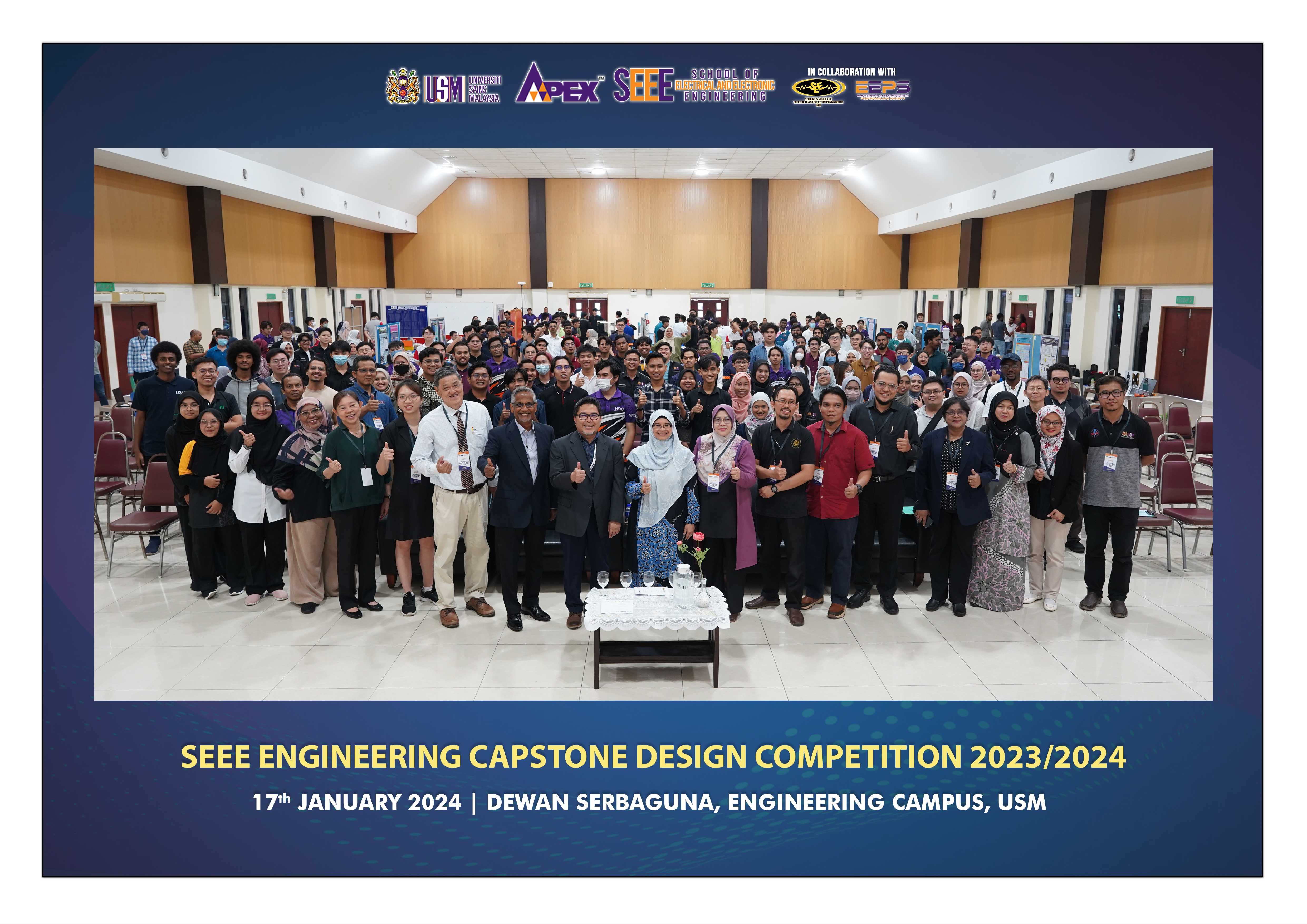 2024 0117 Group Photo SEEE Engineering CAPSTONE Design Competition 20232024