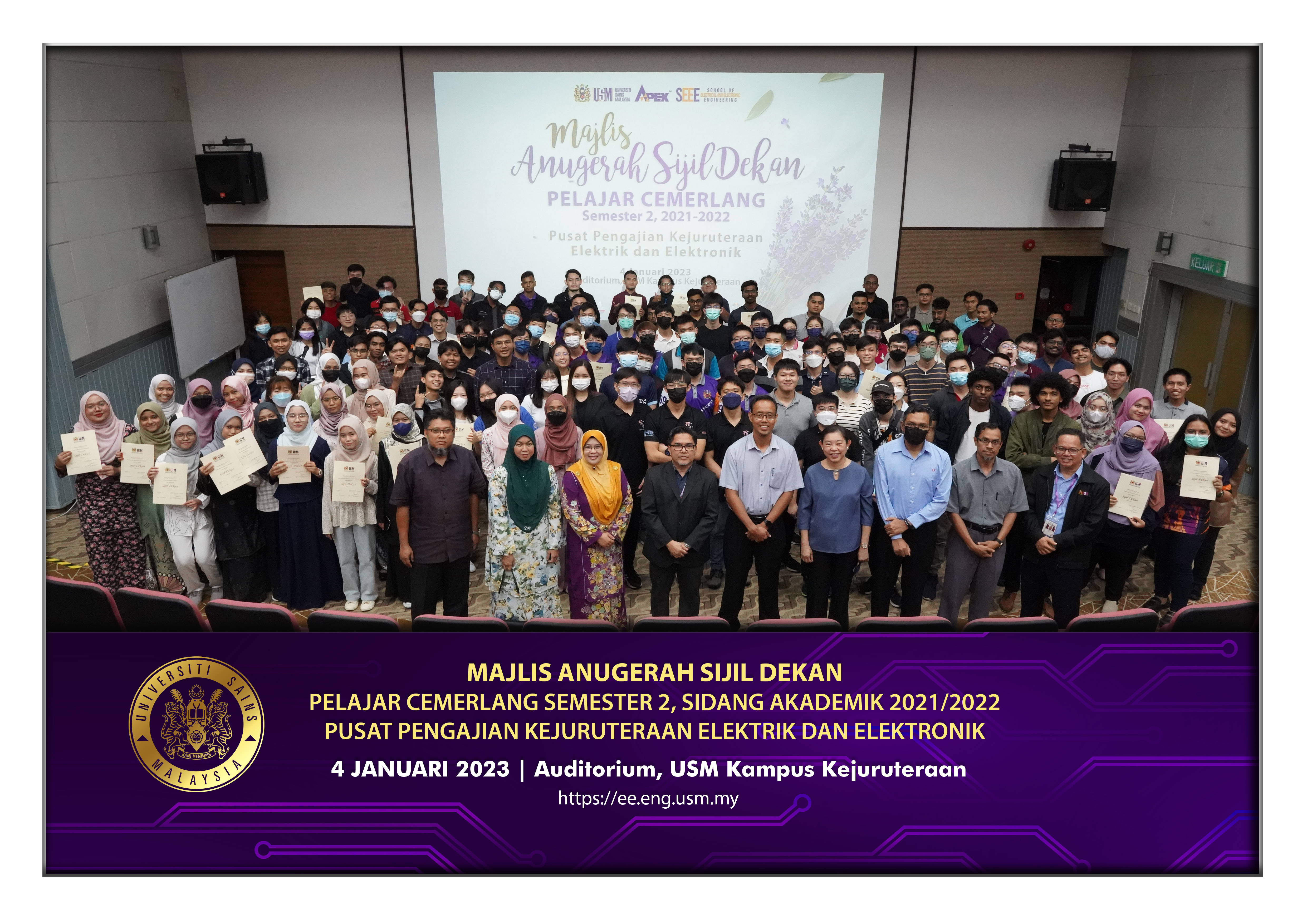 2023 0104 Group Photo Majlis Anugerah Sijil Dekan Pelajar Cemerlang Sem 2 SA 20212022