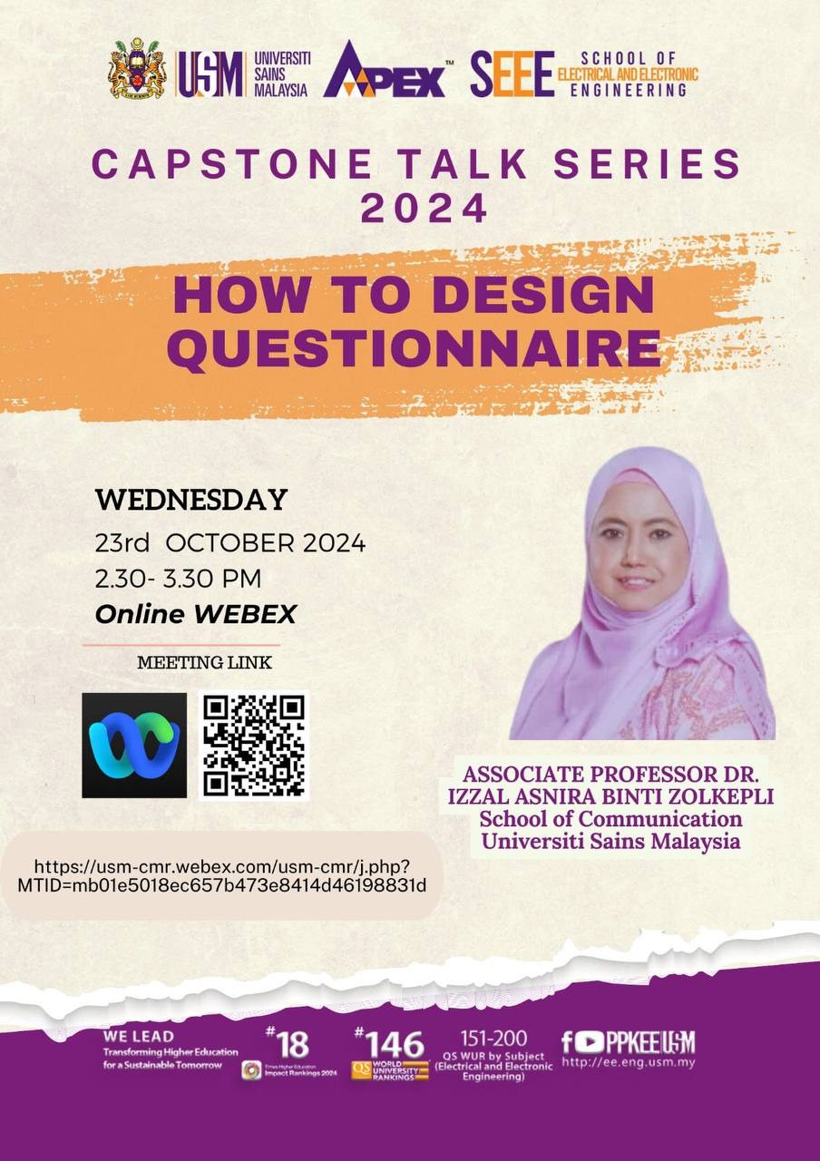 2024 1023 Poster Hebahan Capstone Talk Series 2024 How To Design Qustionaire