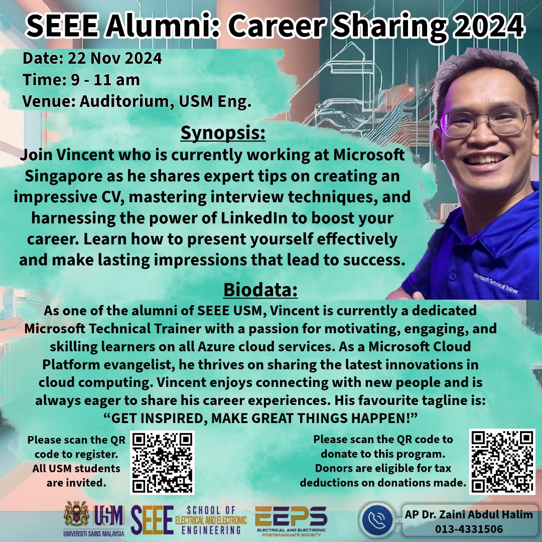 2024 1111 Poster SEEE Alumni Career Sharing 2024