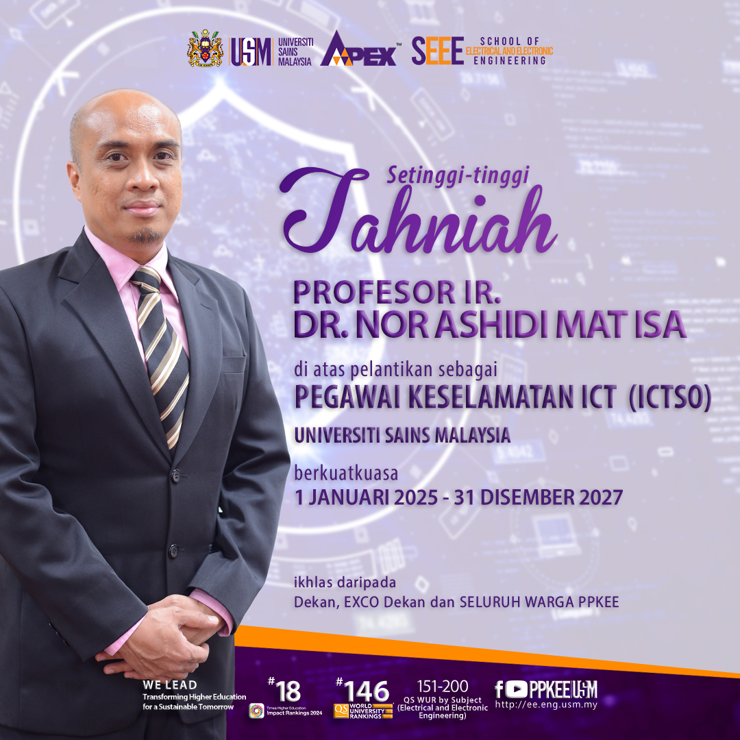 2025 0212 Poster 1080x1080 Tahniah Prof Nor Ashidi Mat Isa Pegawai Keselamatan ICT ICTSO