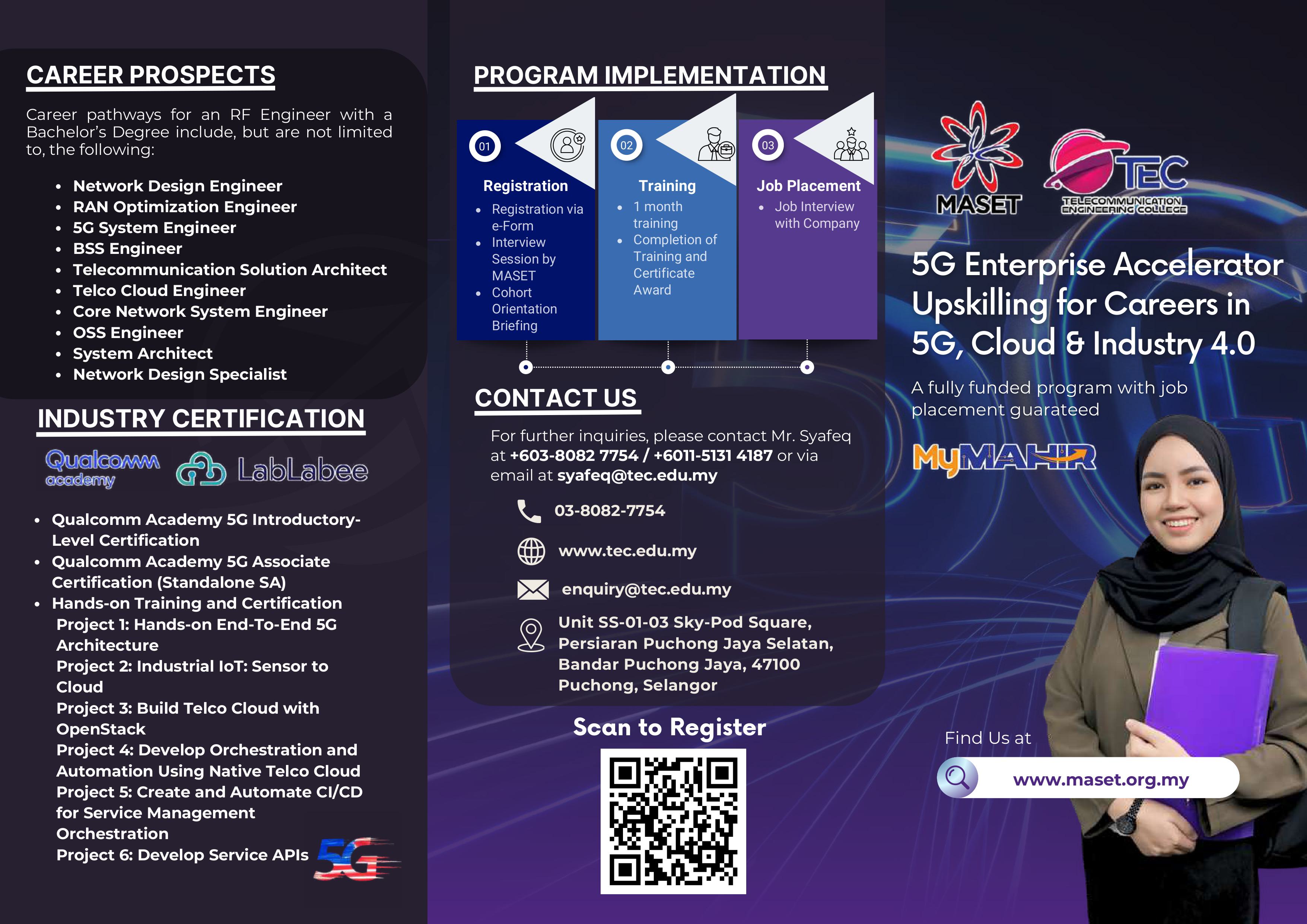 Pamphlet 5GEnterpriseAccelerator UpskillingforCareersin5GCloudIndustry4.0 compressed images 0