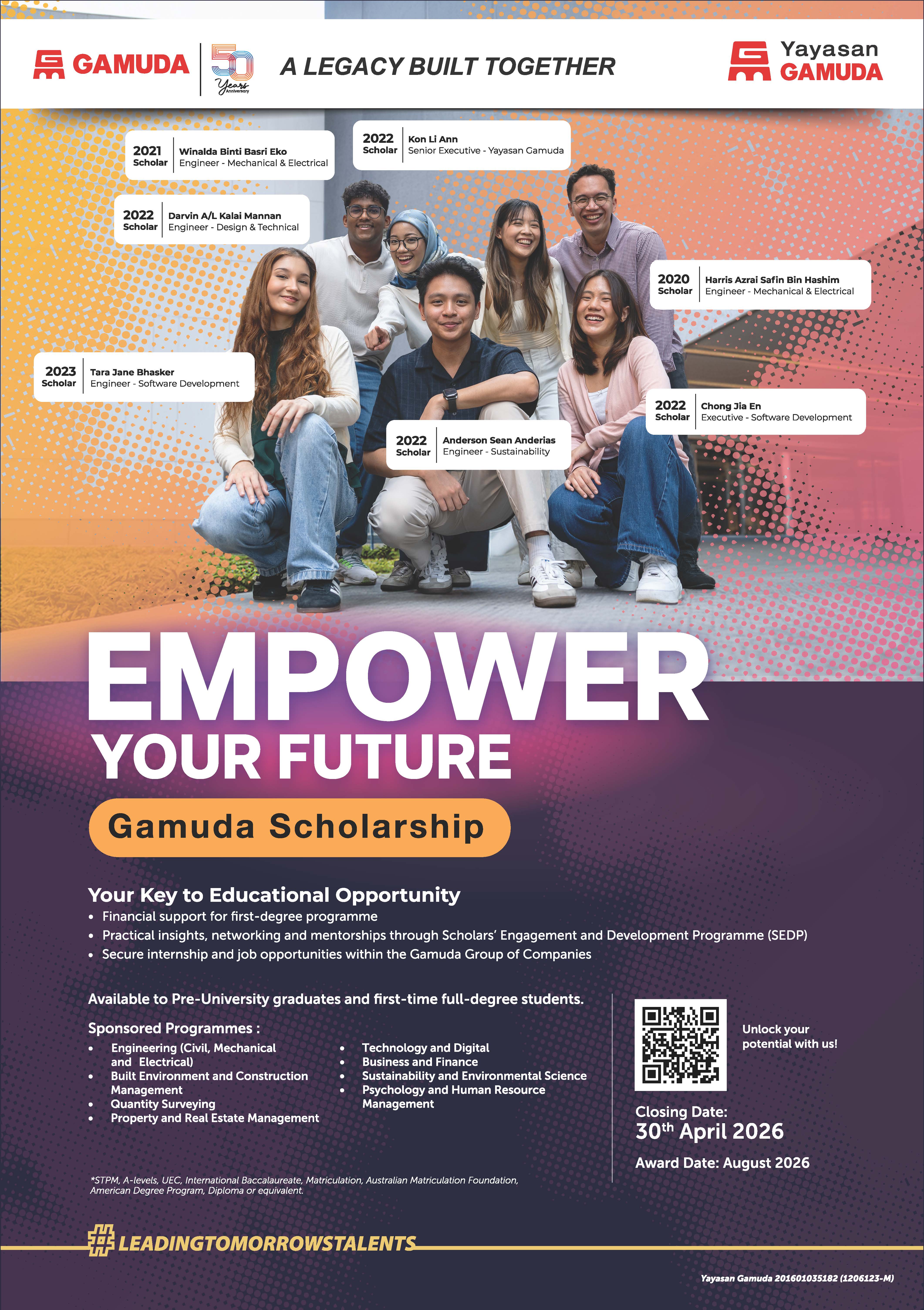 2026 0313 Gamuda Scholarship 2026 Poster