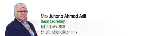 Staf EE Pentadbiran Setiausaha Dekan Miss Juhana Ahmad Ariff