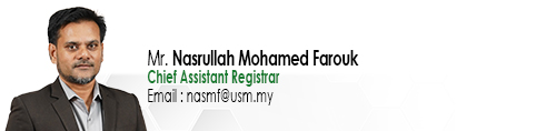 Staf EE iPharm Pentadbiran Pengurusan Tertinggi Pendaftar Mr. Nasrullah Mohamed Farouk