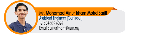 Staf EE Teknikal Pen. Jurutera Contract Mr. Mohamad Ainur Irham Mohd Sariff