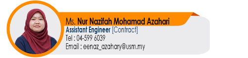 Staf EE Teknikal Pen. Jurutera JA5 Contract Ms. Nur Nazifah Mohamad Azahari