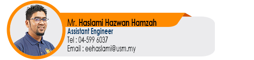Staf EE Teknikal Pen. Jurutera Mr. Haslami Hazwan Hamzah