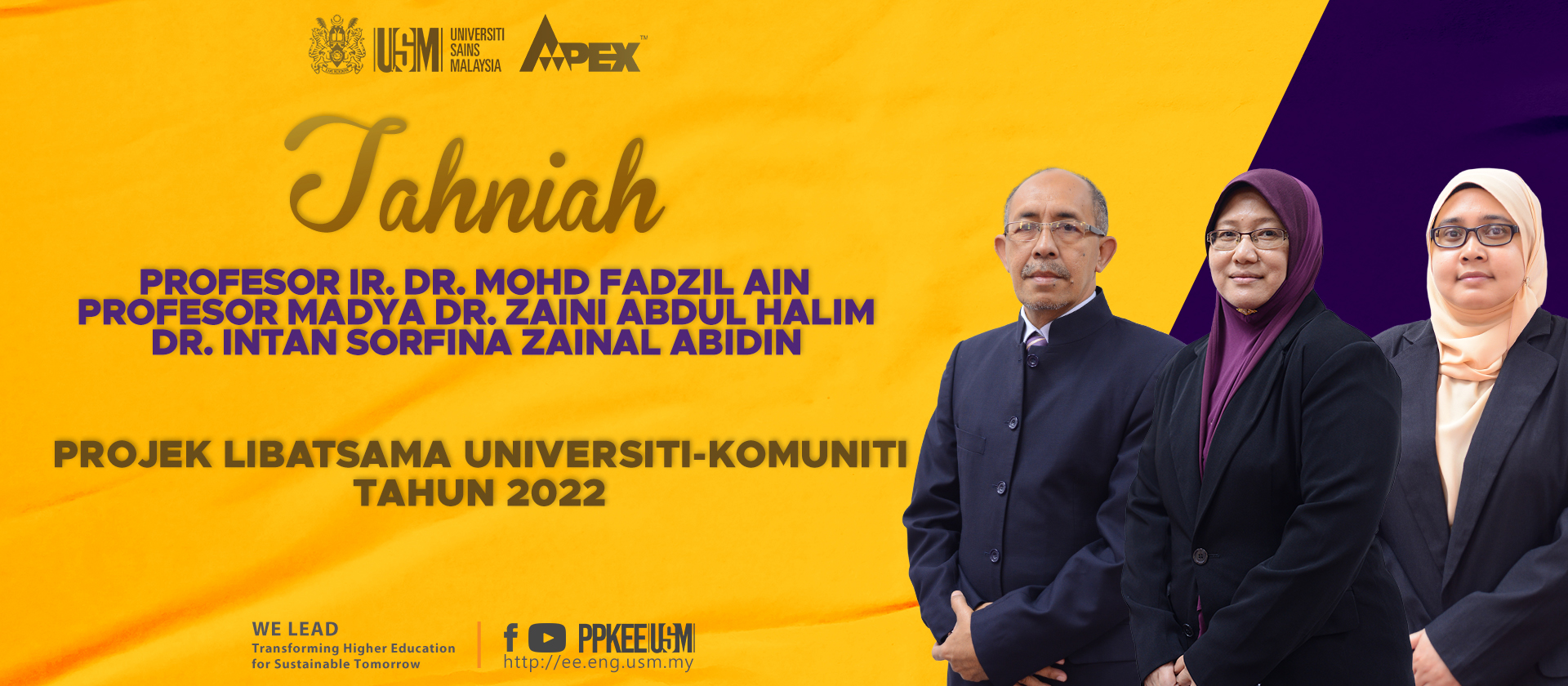 Banner Ucapan Tahniah Projek Libatsama Universiti-Komuniti Tahun 2022